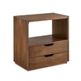 thumbnail image 5 of Bower Home Vegan Leather Top 2-Drawer Nightstand, 5 of 11