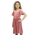 thumbnail image 3 of Lands' End Girls Velour Dress, 3 of 8