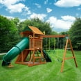 thumbnail image 3 of Gorilla Playsets Avalon Wood Swing Set with Wood Roof and Twister Tube Slide, 3 of 9