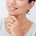 thumbnail image 7 of Lab Created Emerald Cut Gemstone & Diamond Ring in 14K Gold, 7 of 7
