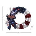 thumbnail image 3 of Member's Mark 22" Pre-Lit Sparkling Americana Tinsel Wreath, 3 of 3