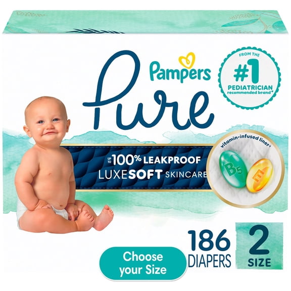 Pampers Pure Protection Diapers, Sizes 1-6