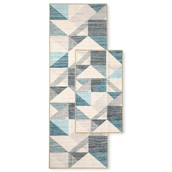 Member's Mark Everwash Washable 2-Piece Runner and Accent Rug Set, Assorted Designs