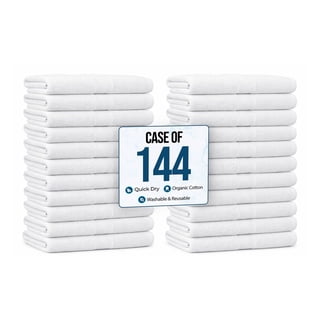 Simpli-Magic Commercial Cotton Hand Towels Wash Cleaning Cloths , White, 16” x 27”, 24 Pack or 144 Pack