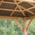 thumbnail image 7 of Yardistry All-Cedar Meridian Gazebo with Aluminum Roof, Choose Size, 7 of 10