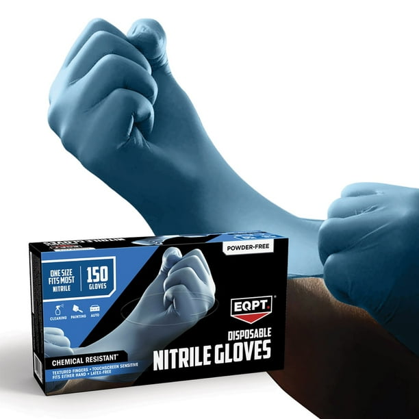 EQPT Blue Powder-Free Nitrile Gloves, 300