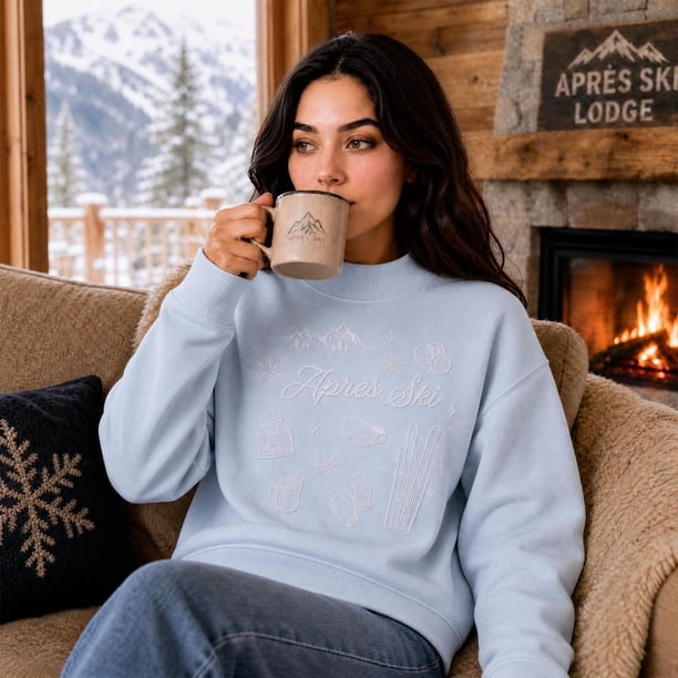 Naptime. プルオーバーSWEAT LIGHT BLUE【S】 State of Mine Women's Apres Ski Mock Neck Sweatshirt - Samsclub.com