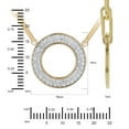 thumbnail image 5 of 0.50 CT. T.W. Diamond Circle in a 14K Gold Chain Link Necklace, 5 of 8