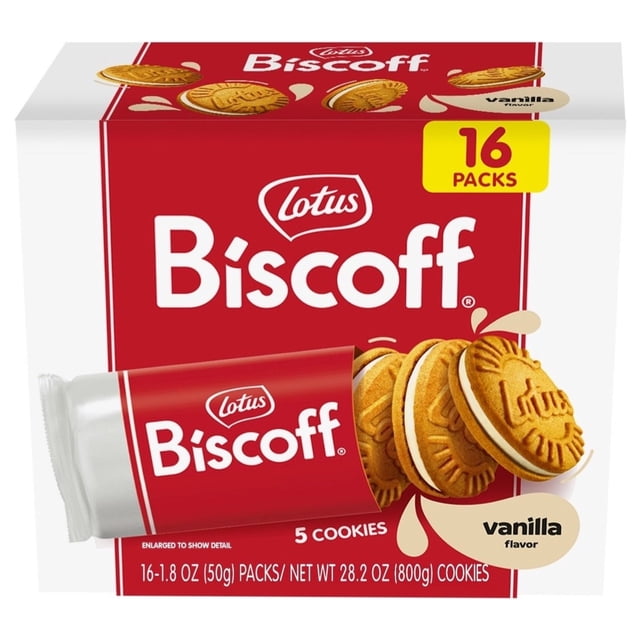 Lotus Biscoff Sandwich Cookies, 1.8 oz, 16 pk.