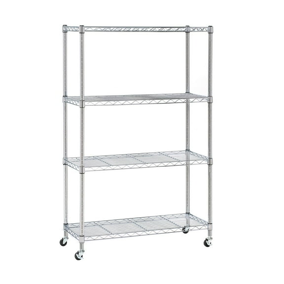 Seville Classics 4-Tier Steel Wire Shelving, 36" W x 14" D x 56.5"H