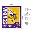 thumbnail image 3 of Logo Brands Minnesota Vikings 60"x70" Super Plush Blanket, 3 of 6