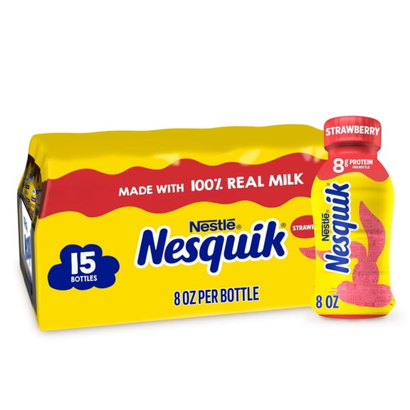 Nesquik Strawberry Milk Beverage, 8 fl. oz., 15 pk.