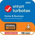 thumbnail image 1 of Intuit TurboTax Home & Business 2024 Email Delivery, Federal and State Returns + Federal E-file with $10 in-product credit, 1 of 7