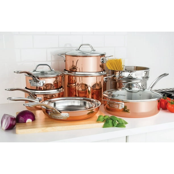 Viking 13-Piece Tri-Ply Copper Cookware Set - Samsclub.com