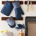 thumbnail image 2 of Member's Mark 4 -Pack Yarn Dyed Silicone Oven Mitt, Pot Holder, Mini Mitt Set, 2 of 6