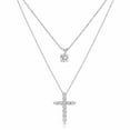 thumbnail image 1 of Set of Lab Created White Sapphire Pendants in Sterling Silver, 1 of 2