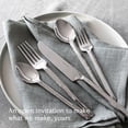 thumbnail image 3 of Over&Back Hammered Shiny Stainless Flatware, 20-Piece, 3 of 9