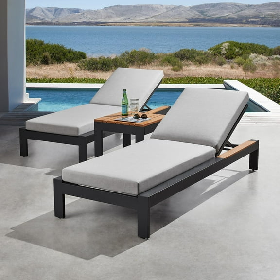 Member's Mark Vista Chaise Lounge Set with Sunbrella Fabric, 3pc