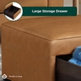 thumbnail image 5 of Studio Living Hailey Storage Ottoman in Brown Faux Leather, 5 of 8