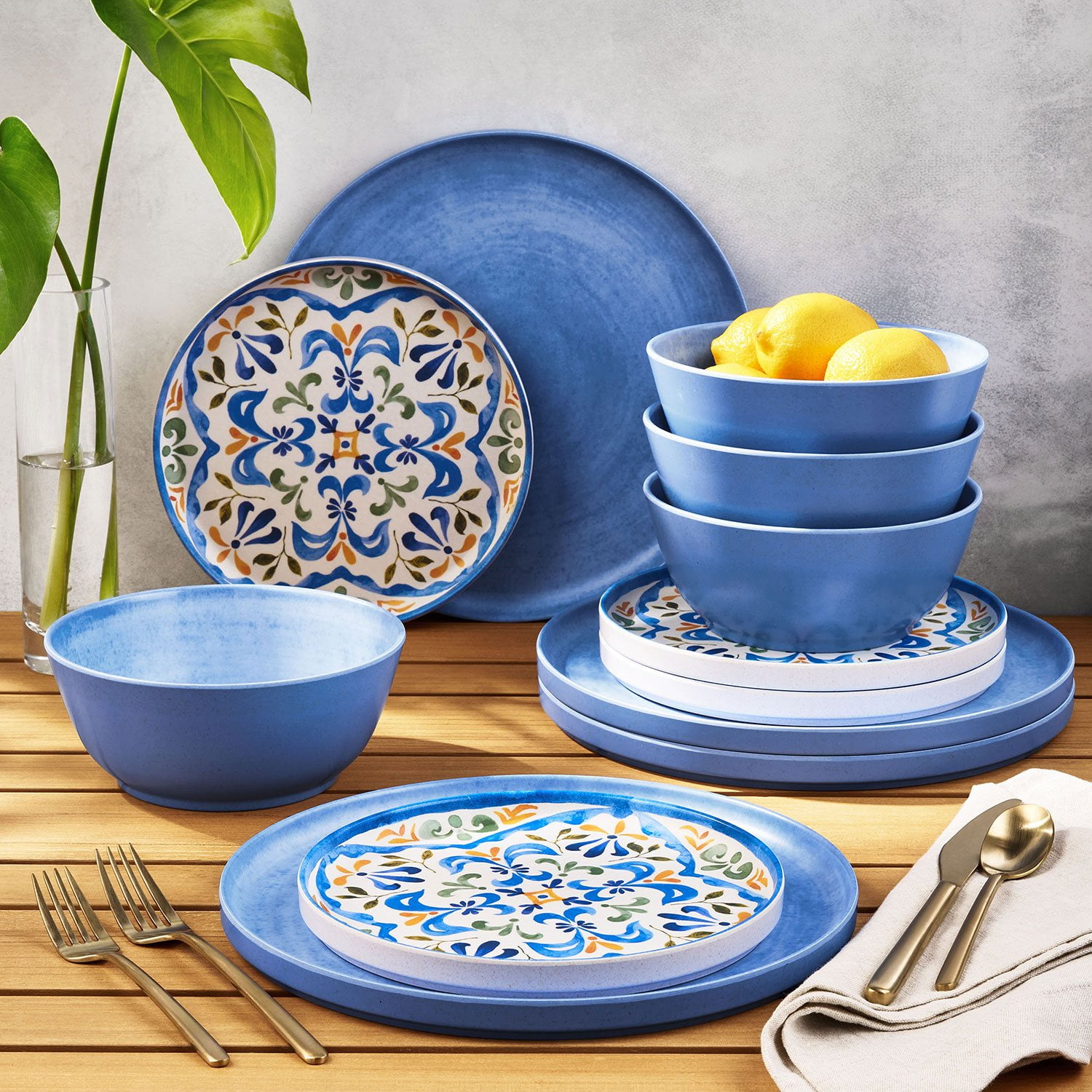 Zak Designs 8-Piece Bamboo Melamine Kids Dinnerware Set - Samsclub.com