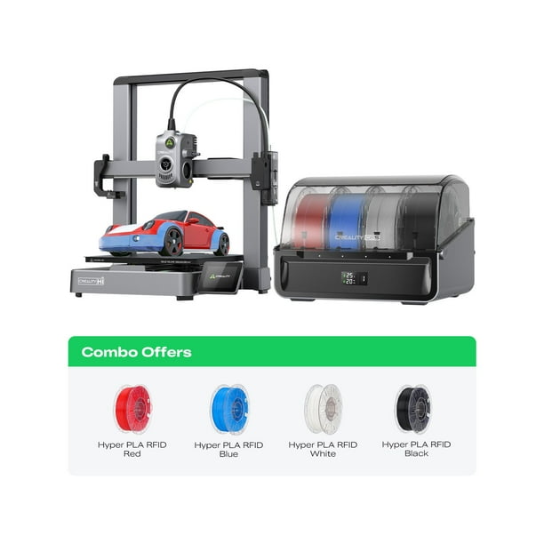 Creality Hi Combo Multi Color 3D Printer with 4pk. Filament Bundle