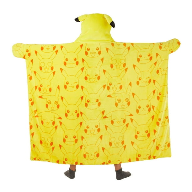 Kids' Plush Hooded Throw with Faux Fur Lining, 40