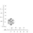 thumbnail image 4 of Diamond Cut Flower Stud Earrings in 14K Gold, 4 of 5