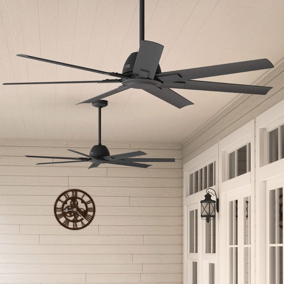 Hunter Downtown ENERGY STAR® Damp Rated Ceiling Fan and Wall Control - 72" & 60" Assorted Colors