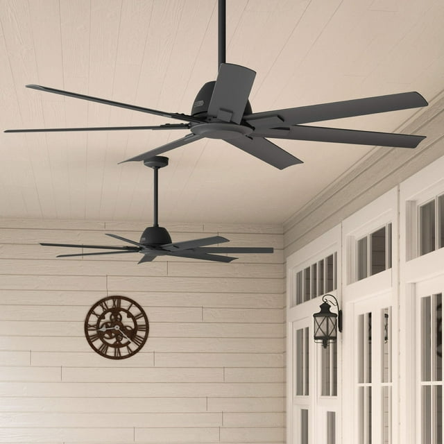 Hunter Downtown ENERGY STAR® Damp Rated Ceiling Fan and Wall Control - 72" & 60" Assorted Colors