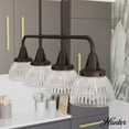 thumbnail image 1 of Hunter Cypress Grove with Clear Holophane Glass 4 Light Chandelier Ceiling Light Fixture, 1 of 10