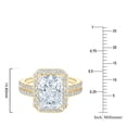 thumbnail image 6 of 3.60 CT.T.W. Radiant Cut Lab Grown Diamond Bridal Set in 18K Gold, 6 of 8