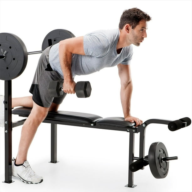 Competitor Standard Adjustable Bench with 80 lb. Weight Set