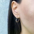 thumbnail image 5 of Open Heart Hoop Earrings in 14K Gold, 5 of 6