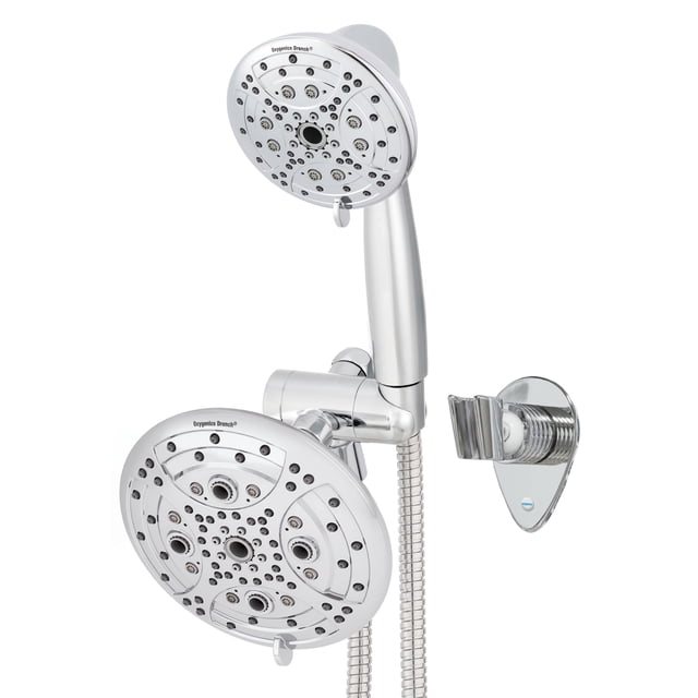 Oxygenics Drench 55-Setting Combo Shower Head Kit, Various Finishes