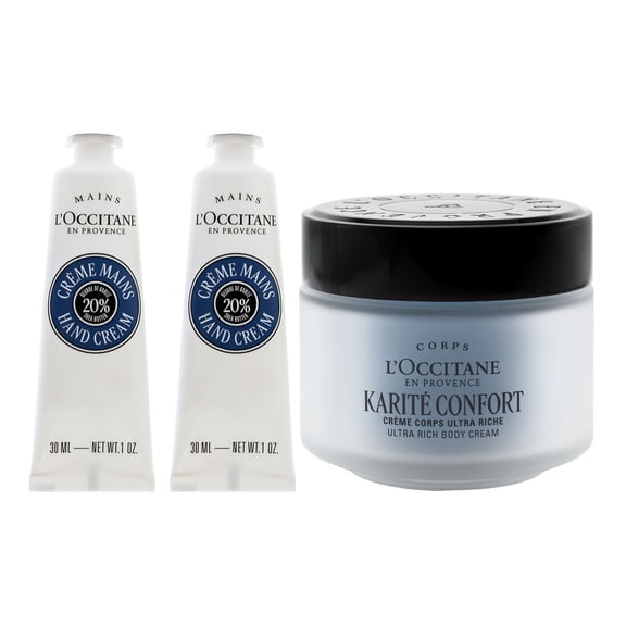 L’Occitane Shea Butter Ultra Rich Body Cream & Hand Cream Trio Set