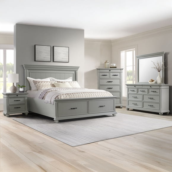 Society Den Brooks 9-Drawer Poplar Wood Dresser & Mirror