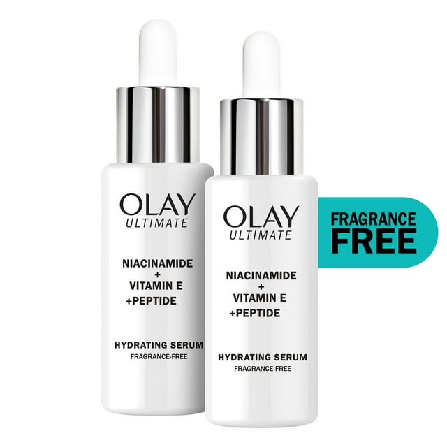 Olay Ultimate Niacinamide + Vitamin E + Peptide 24 Hydrating Serum, 1.3 fl. oz., 2 pk.