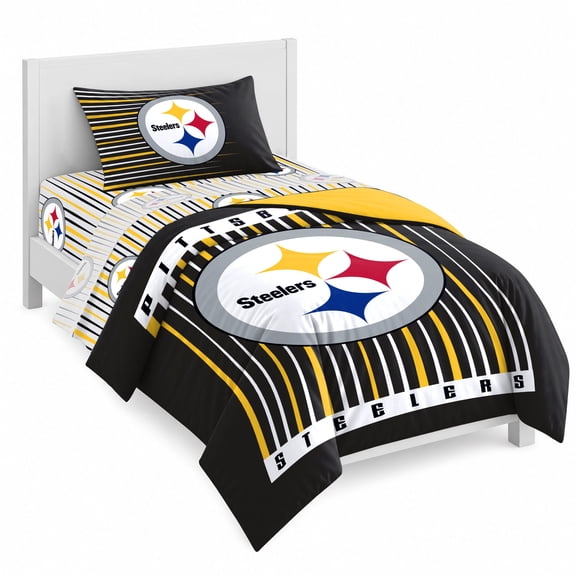 Logo Brands Pittsburgh Steelers Bed-In-A-Bag Set