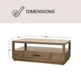 thumbnail image 4 of Marlow Solid Wood Coffee Table, Natural, 4 of 8