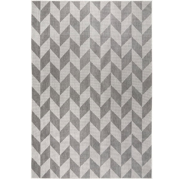 Nicole Miller New York Patio Country Calla Contemporary Herringbone Indoor/Outdoor Area Rug