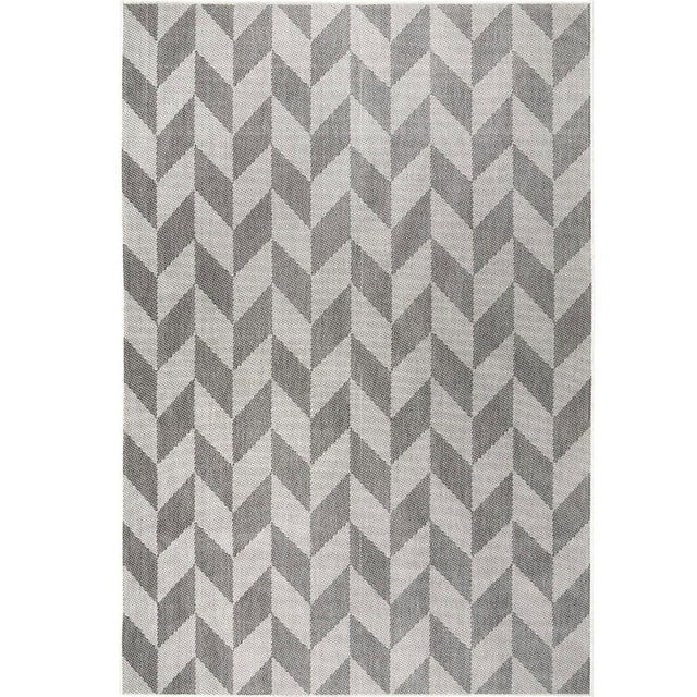 Nicole Miller New York Patio Country Calla Contemporary Herringbone Indoor/Outdoor Area Rug