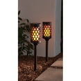 thumbnail image 1 of Member's Mark 2-Piece LED Solar Pathway Torch Lights, Oil-Rubbed Bronze, 1 of 4