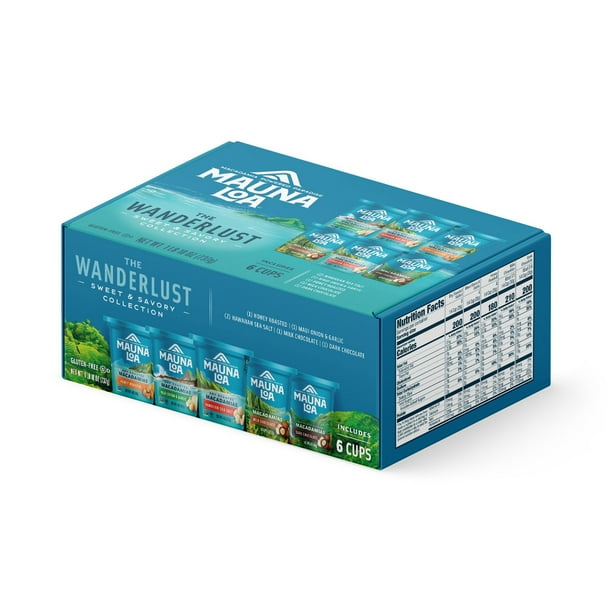 Mauna Loa Wanderlust Sweet and Savory Assortment Macadamias 6 pk