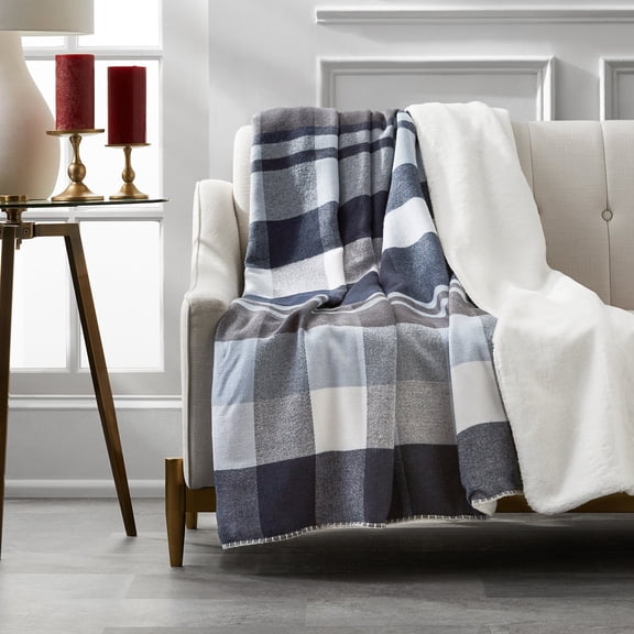 Member's Mark Plaid Faux Fur Throw, 60"x70"