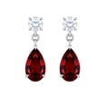 thumbnail image 4 of Round and Pear Cut Gemstone Pendant and Earring Set in Sterling Silver, 4 of 6