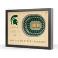 thumbnail image 1 of YouTheFan Michigan State Spartans 25-Layer Basketball Stadium View 3D Wall Art, 1 of 5