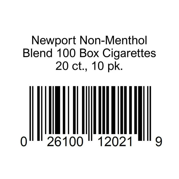 Newport Non-Menthol Blend 100 Box Cigarettes 20 ct., 10 pk