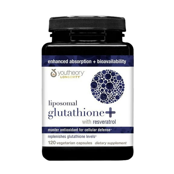 Youtheory Liposomal Glutathione+ with Resveratrol Capsules, 120 ct.