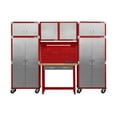 thumbnail image 1 of Seville Classics UltraHD 7-Piece Steel Garage Cabinet Storage Set With Pegboard Workbench, 10' Wide, 1 of 3