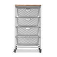 thumbnail image 3 of Member's Mark 4-Drawer Organizer With Acacia Wood Top, Silver Grey, 3 of 8